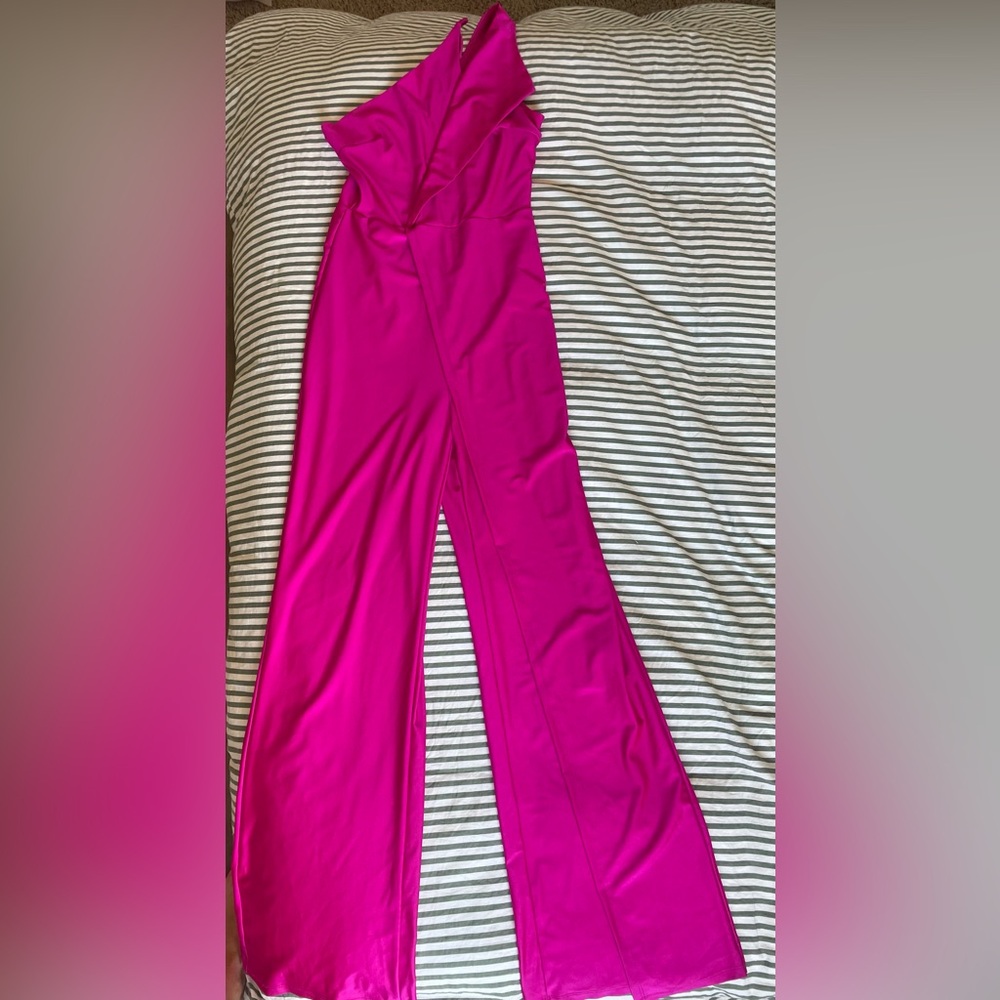 Hot pink jumpsuit